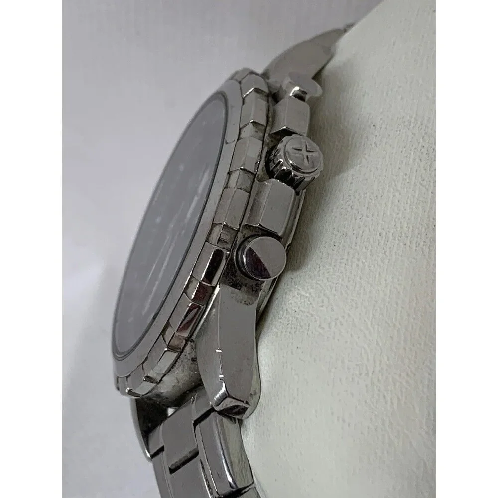 Fossil FS4642 Men's Silver Stainless Steel Analog Black Dial Quartz Watch E299